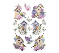 Ideen mit Herz - Feuille d'autocollants - 3D - En relief - Gaufrage de qualité supérieure avec effet 3D - Feuille DIN A4 avec différents motifs (vintage 04)