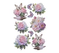 Ideen mit Herz Feuille d'autocollants 3D En relief Gaufrage de qualité supérieure avec effet 3D Images de fenêtre Scrapbooking Feuille DIN A4 avec de nombreux motifs (fle
