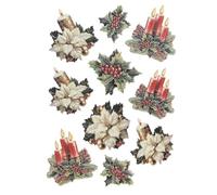 Ideen mit Herz Feuille de stickers 3D en relief | Autocollants | De haute qualité avec effet 3D | Feuille Din A4 avec différents motifs (Bougies de Noël 02)