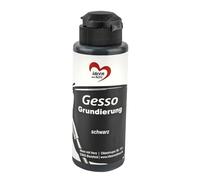 Ideen mit Herz Gesso | Fond de teint premium pour peinture acrylique et huile | fort pouvoir couvrant | 120 ml (noir)