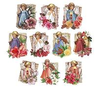 Ideen mit Herz Lot de 10 Motifs 3D découpés, env. 7 à 10 cm, dans Un Sachet | Images pour bricoler et décorer | Cartes de vœux DIY | pour Scrapbooking et décoration DIY (Ange nostalgique 02)