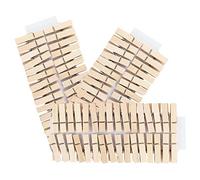 Ideen mit Herz Lot de 100 Mini Pinces à Linge en Bois - 3,5 cm de Haut - Idéal pour Les Photos sur Un Ruban de Corde, Un Calendrier de l'Avent, Une Guirlande, Une décoration de Noël (Naturel)