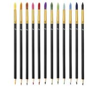 Ideen mit Herz Lot de 12 crayons aquarelle avec pinceau | 2 en 1 | 12 couleurs | Crayons de couleur avec pointe pinceau en nylon