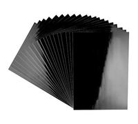 Ideen mit Herz Lot de 20 feuilles de carton brillant - Format A4 - 200 g/m² - Noir