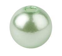 Ideen mit Herz Lot de 200 perles nacrées à enfiler avec trou (menthe, 4 mm)