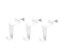 Ideen mit Herz Lot de 3 crochets décoratifs pour fenêtre et porte | Design 2 | 6,5 cm x 3 cm x 6,1 cm | Blanc
