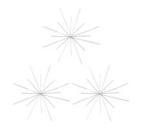 Ideen mit Herz Lot de 3 étoiles décoratives à 16 faisceaux - Décoration de Noël, hiver, l'Avent - Argenté - Diamètre : 15 cm, 013908-03