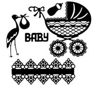 Ideen mit Herz Lot de 5 matrices de découpe bébé