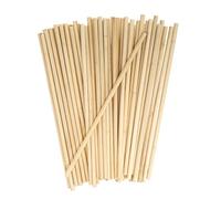 Ideen mit Herz Lot de 50 baguettes en bois rondes - 30 cm x 8 mm - Poncé lisse - Bambou - Tige raccourcissable - Décoration, modélisme, bricolage