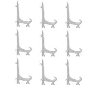 Ideen mit Herz Lot de 9 chevalets pour cadres et photos - En plastique - Pliable - Transparent - Idéal également comme support d'assiettes, de livres, de livres (17,5 x 11,5 cm)