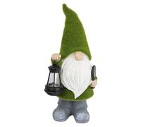 Ideen mit Herz Lutin de jardin LED | Nain de jardin | Figurine pour le jardin, la terrasse et le balcon | Décoration et éclairage | Lanterne lutin d'extérieur | Dimensions : 26,5 cm de haut, 12,5 cm