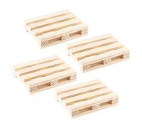 Ideen mit Herz Mini palettes décoratives en bois - Idéal pour l’artisanat, le bricolage ou comme dessous de verre pour boissons.