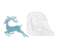 Ideen mit Herz Moule en silicone en forme de cerf - Motif renne - Pendentif - Pour marbre plâtre, béton - DIY - Taille de la figurine : 12,7 x 10,2 x 0,5 cm