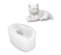 Ideen mit Herz Moule en silicone en forme de chat 3 - Moule à couler soi-même - Pour résine époxy, plâtre, béton, cire ou savon - Convient à un usage alimentaire