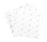 Ideen mit Herz Papier calque | 100 feuilles | 110 g/m² | papier plié idéal pour réaliser des étoiles ou origami| papier artisanal transparent de Noël (flocon de neige | blanc/argent, 20 x 20 cm)