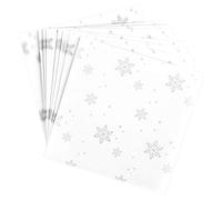 Ideen mit Herz Papier calque | 100 feuilles | 110 g/m² | papier plié idéal pour réaliser des étoiles ou origami| papier artisanal transparent de Noël (flocon de neige | blanc/argent, 10 x 10 cm)