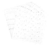 Ideen mit Herz Papier calque | 100 feuilles | 110 g/m² | papier plié idéal pour réaliser des étoiles ou origami| papier artisanal transparent de Noël (étoiles | blanc/argent, 20 x 20 cm)