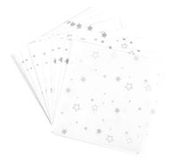 Ideen mit Herz Papier calque | 100 feuilles | 110 g/m² | papier plié idéal pour réaliser des étoiles ou origami| papier artisanal transparent de Noël (étoiles | blanc/argent, 10 x 10 cm)