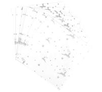 Ideen mit Herz Papier calque | 100 feuilles | 110 g/m² | papier plié idéal pour réaliser des étoiles ou origami| papier artisanal transparent de Noël (cerf | blanc/argent, 10 x 10 cm)
