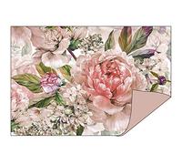 Ideen mit Herz Papier décoratif | Imprimé des deux côtés : décor et couleur unie | DIN A5 | Papier pliant, papier de bricolage, papier décoratif, papier de scrapbooking | 110 g/m² | 50 pièces (fleurs