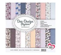 Ideen mit Herz Papiers décoratifs Duo-Design | Bloc de 20 Feuilles de Papier Craft | 25 x 25 cm | 250g/m² | imprimées Recto-Verso | Papier Dessin à Motifs | idéal pour Scrapbooking (Condoléances 03)