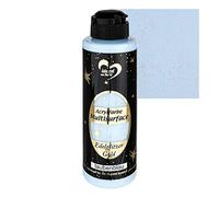 Ideen mit Herz Peinture acrylique Multisurface à paillettes précieuses - Peinture universelle à base d'eau - Avec paillettes dorées scintillantes élégantes - 180 ml (bleu pigeon)