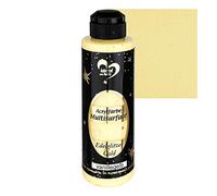 Ideen mit Herz Peinture acrylique multisurface Edelglitzer | Peinture universelle à base d'eau | avec un éclat doré noble | 180 ml (jaune vanille)