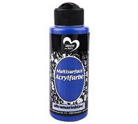 ideen mit herz Peinture Acrylique Multisurface | universelle pour différentes surfaces | couleur à peindre de bois, verre, polyester, céramique, porcelaine, plastique, cuir | 120 ml (bleu outremer)