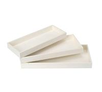Ideen mit Herz | Plateaux de décoration | Bois | Rectangulaire | Sans poignée | Diverses tailles | Naturel | Beige | Lot de 3 pièces