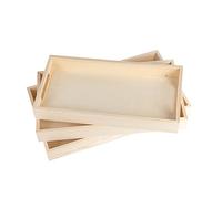 Ideen mit Herz Plateaux en bois, rectangulaires, différentes tailles, 3 pièces