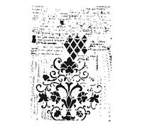 Ideen mit Herz Pochoir laser en plastique, format DIN A4, arrière-plans, idéal pour la décoration textile, la décoration murale, la fenêtre, le papier, le scrapbooking, le bricolage, le bricolage