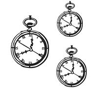 Ideen mit Herz Pochoir laser silhouette | Décoration murale créative, textiles, papier, scrapbooking (horloge - 3 pièces - 39, 28 et 20 cm)