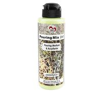 ideen mit herz Pouring Mix 2en1 | Medium de lissage et peinture acrylique | médium de coulage déjà intégré dans la Peinture, Aucun mélange requis | 180 ml (vert pastel)