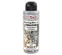 ideen mit herz Pouring Mix 2en1 | Medium de lissage et peinture acrylique | médium de coulage déjà intégré dans la Peinture, Aucun mélange requis | 180 ml (gris)