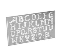 Ideen mit Herz Règle de peinture diamant | Lettres | pour pierres rondes | Hauteur de chaque lettre : 2,5 cm