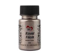 ideen mit herz Royal Flash | peinture métallique acrylique | brillance métallique, avec de fines particules de paillettes | séchage rapide | à base d'eau | 50 ml (zinc taupe)