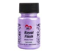 ideen mit herz Royal Flash | peinture métallique acrylique | brillance métallique, avec de fines particules de paillettes | séchage rapide | à base d'eau | 50 ml (violet clair)