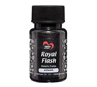 ideen mit herz Royal Flash | peinture métallique acrylique | brillance métallique, avec de fines particules de paillettes | séchage rapide | à base d'eau | 50 ml (noir)