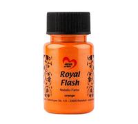ideen mit herz Royal Flash | peinture métallique acrylique | brillance métallique, avec de fines particules de paillettes | séchage rapide | à base d'eau | 50 ml (orange)