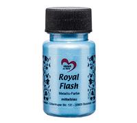ideen mit herz Royal Flash | peinture métallique acrylique | brillance métallique, avec de fines particules de paillettes | séchage rapide | à base d'eau | 50 ml (bleu moyen)