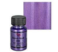 Ideen mit Herz Royal Flash Peinture pour verre, métallisée, avec particules de paillettes fines, 50 ml (violet)