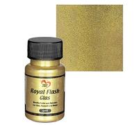 Ideen mit Herz Royal Flash Peinture pour verre, métallisée, avec particules de paillettes les plus fines, 50 ml (doré)
