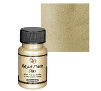 Ideen mit Herz Royal Flash Peinture pour verre, métallisée, avec particules de paillettes les plus fines, 50 ml (champagne)