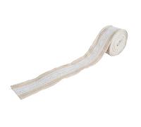 Ideen mit Herz Ruban en toile de jute avec dentelle | Bordure vintage | 5 m de long | Sur rouleau | Naturel | Ruban décoratif en jute | Idéal pour décorer ou ruban-cadeau (Design 4 | 4,7 cm de large)