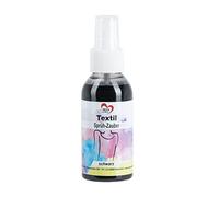 Ideen mit Herz Spray de peinture textile - 100 ml - Noir - Couleurs hautement pigmentées avec une brillance maximale pour les textiles clairs - À base d'eau