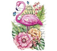 Ideen mit Herz Transfert de repassage coloré DIN A4 | Pour décorer les textiles tels que les t-shirts et les sacs avec motifs à repasser | Images de transfert | DIY textiles (flamant rose)