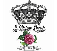 Ideen mit Herz Transfert décoratif avec motif couronne vintage A4 - Filigrane sans arrière-plan - Pour décorer les textiles tels que t-shirts - Rapide et facile à appliquer - travaux manuels textiles