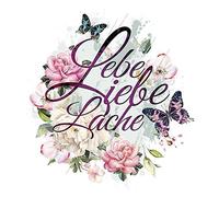 Ideen mit Herz Transferts thermocollants pour textile | DIN A4 | filigrane sans fond | idéal pour les t-shirts et les sacs | repasser des images rapidement et facilement (lebe liebe lache)