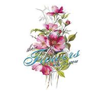 Ideen mit Herz Transferts thermocollants pour textile | DIN A4 | filigrane sans fond | série fleurs | idéal pour les t-shirts et les sacs | repasser des images rapidement et facilement (Design 22)