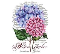 Ideen mit Herz Transferts thermocollants pour textile | DIN A4 | filigrane sans fond | série fleurs | idéal pour les t-shirts et les sacs | repasser des images rapidement et facilement (Design 13)